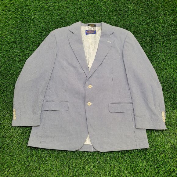 Vintage Pendleton Blazer Jacket M/L 22x29 Blue - Picture 1 of 9